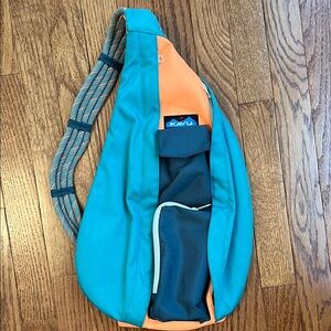 KAVU Teal and Orange Sling Bag